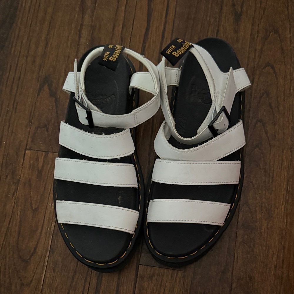 Dr. Martens White Sandals